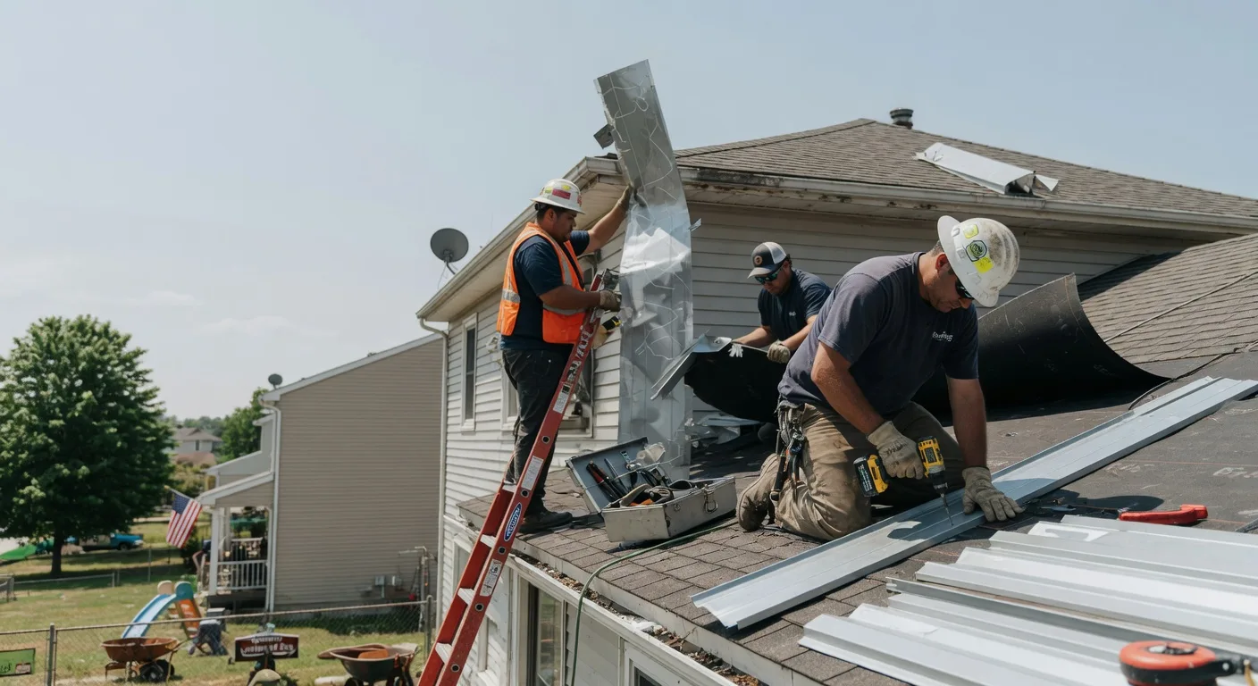Storm Damage Metal Roof Repair in Russellville, OH